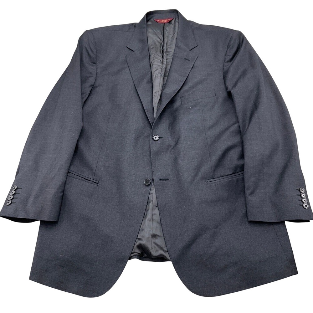 Pronto Uomo Couture Blazer Men 48R Gray‎ Ithitex Super 120s Wool Italy